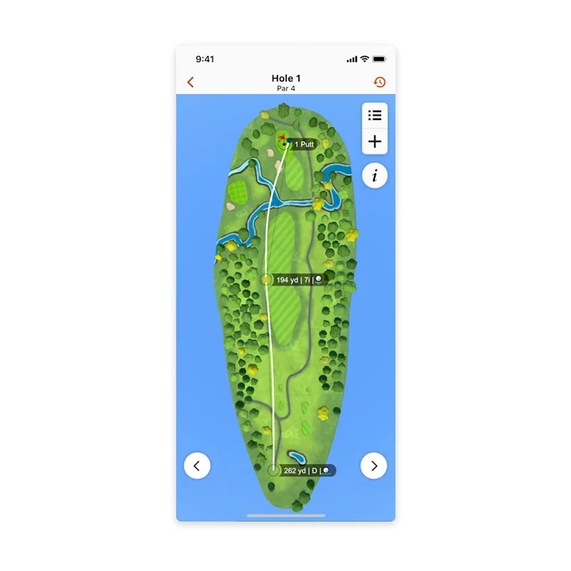 Garmin Golf app screenshot